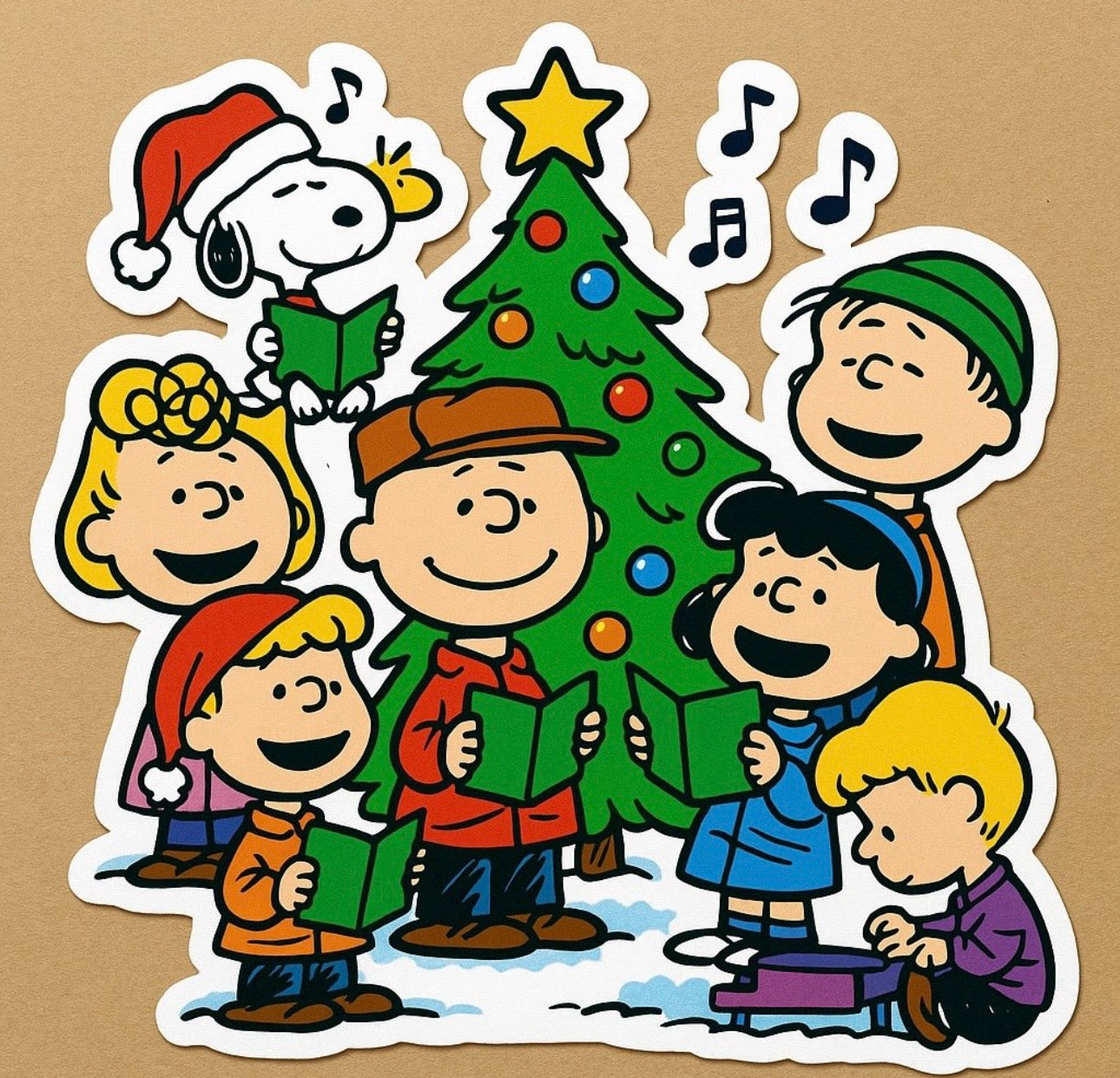 Charlie Brown Christmas Die-cut Waterproof Vinyl Sticker by Reed’s Rubber Ducks