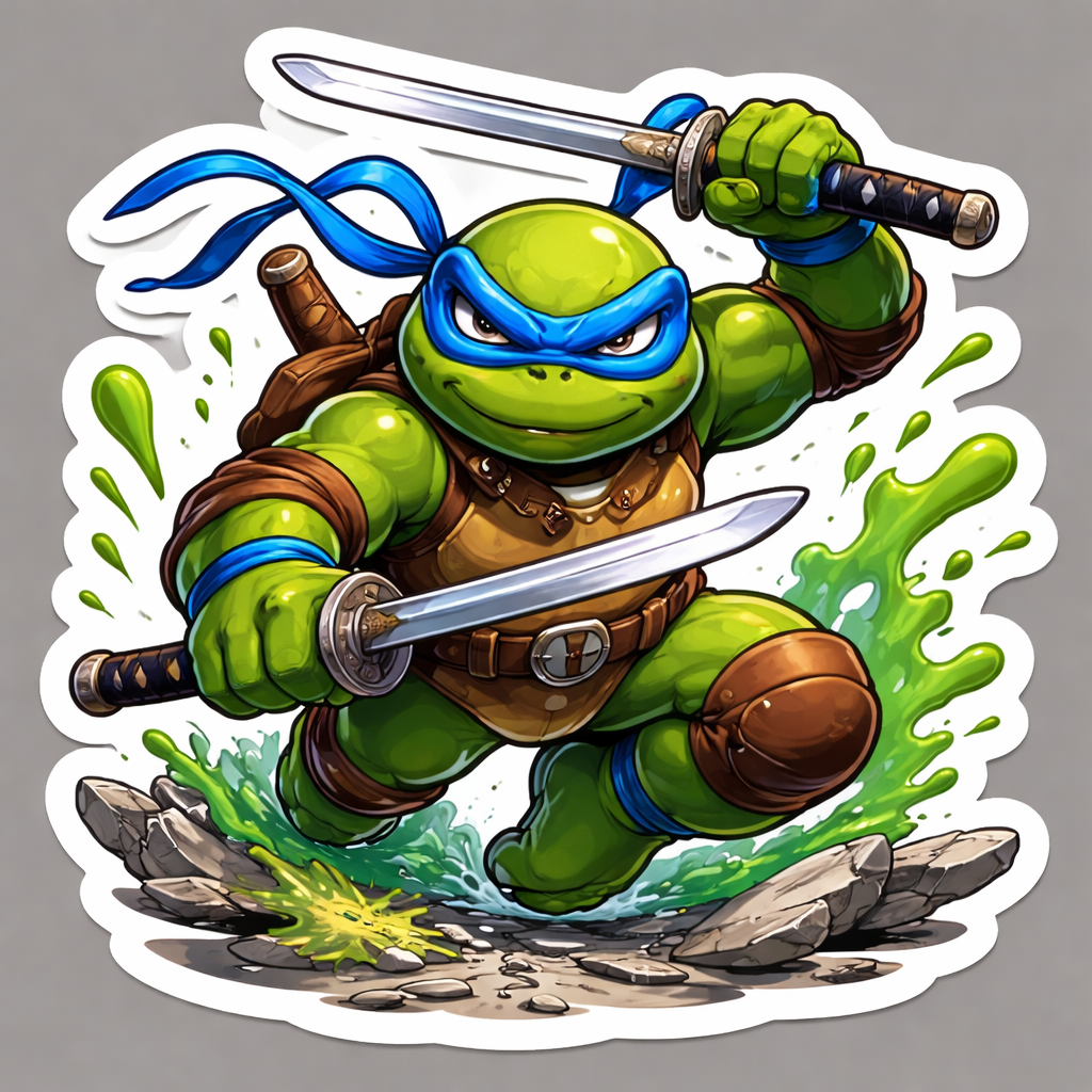Teenage Mutant Ninja Turtles Leonardo Die-Cut Sticker by Reed’s Rubber Ducks