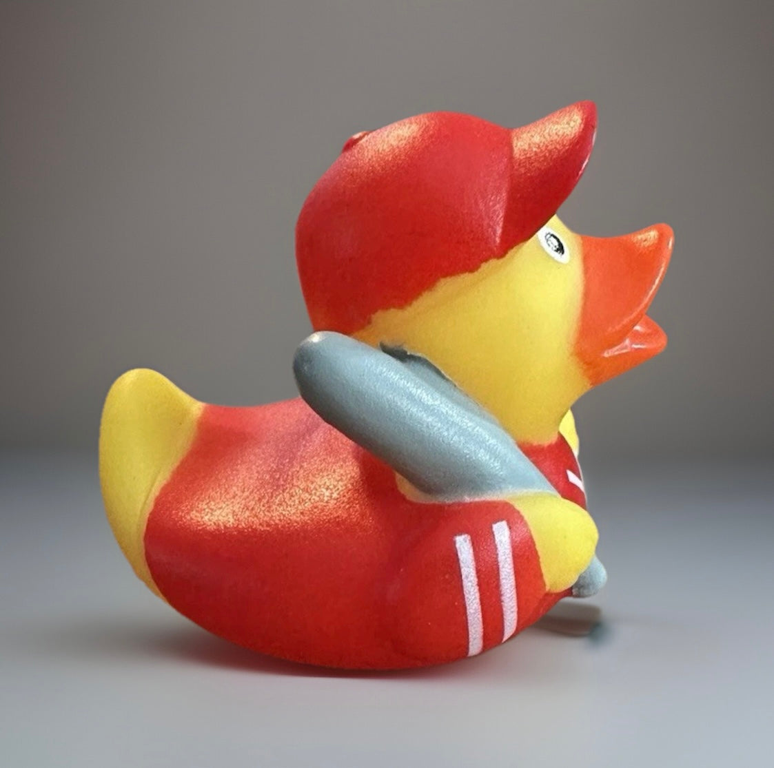 Red Baseball Rubber Duck 2”