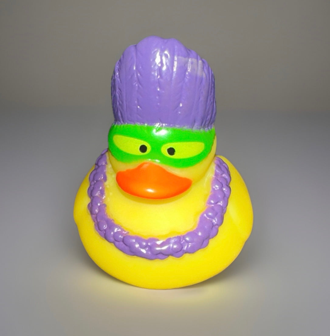 PurpleMardi Gras Rubber Duck 2”