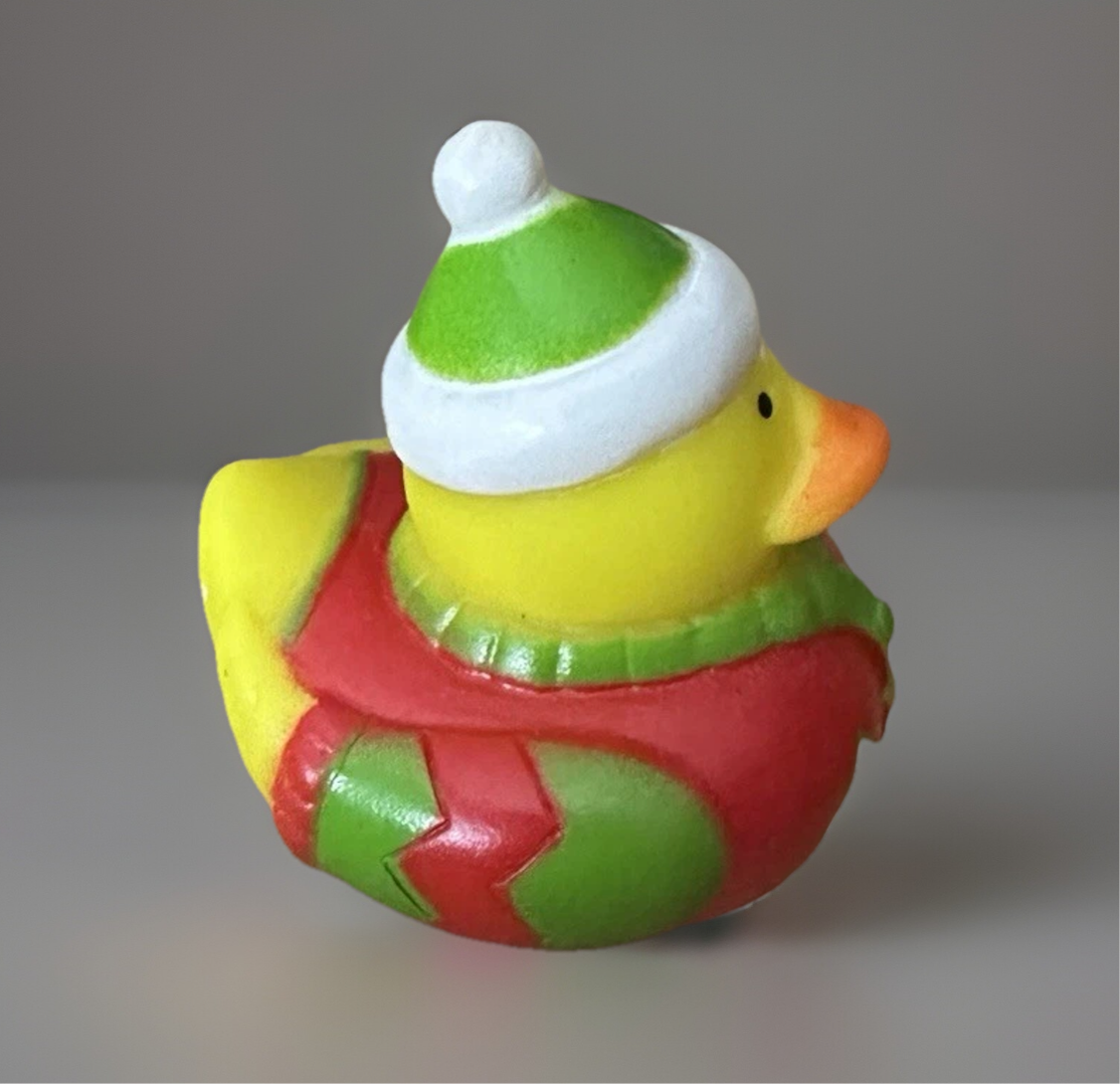 Christmas Ugly Sweater Rubber Duck 2”