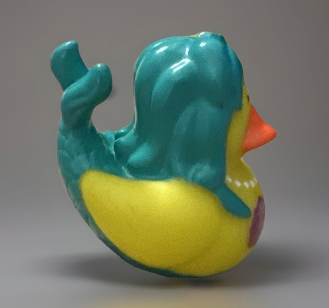 Turquoise Hair Mermaid Rubber Duck 2”