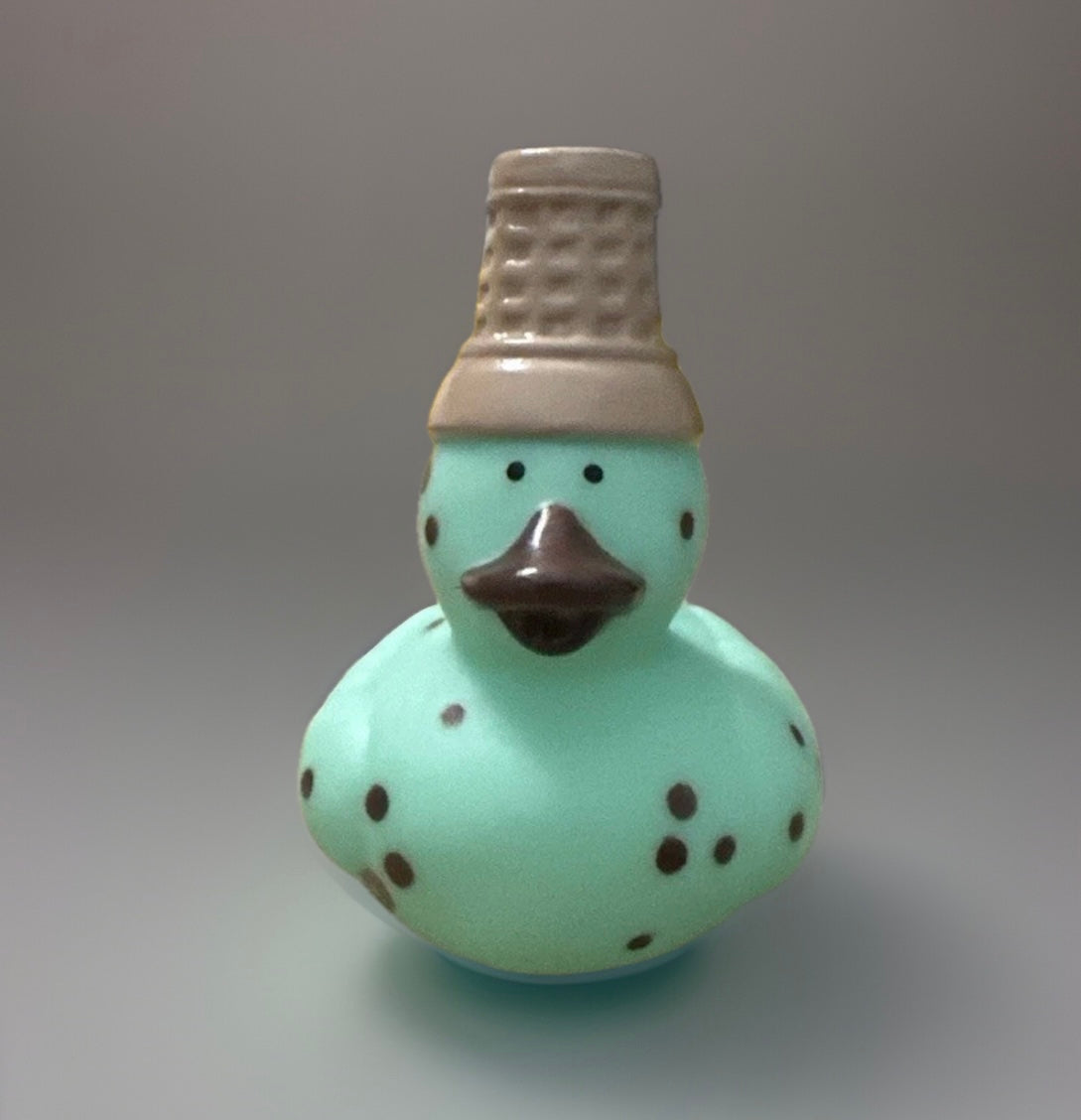 Mint Chocolate Chip Icecream Cake Cone Rubber Duck 2”