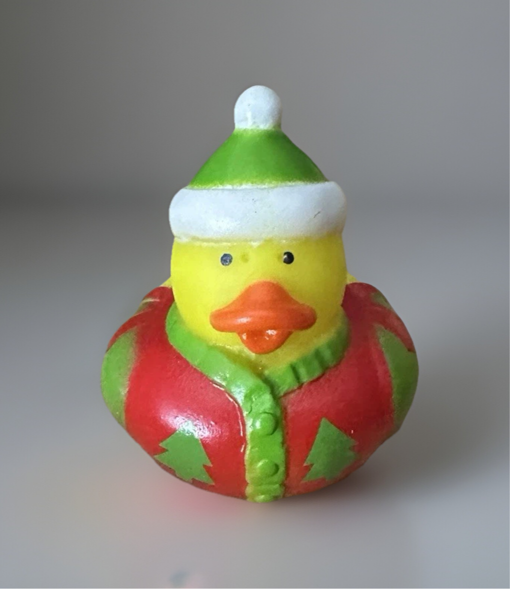 Christmas Ugly Sweater Rubber Duck 2”