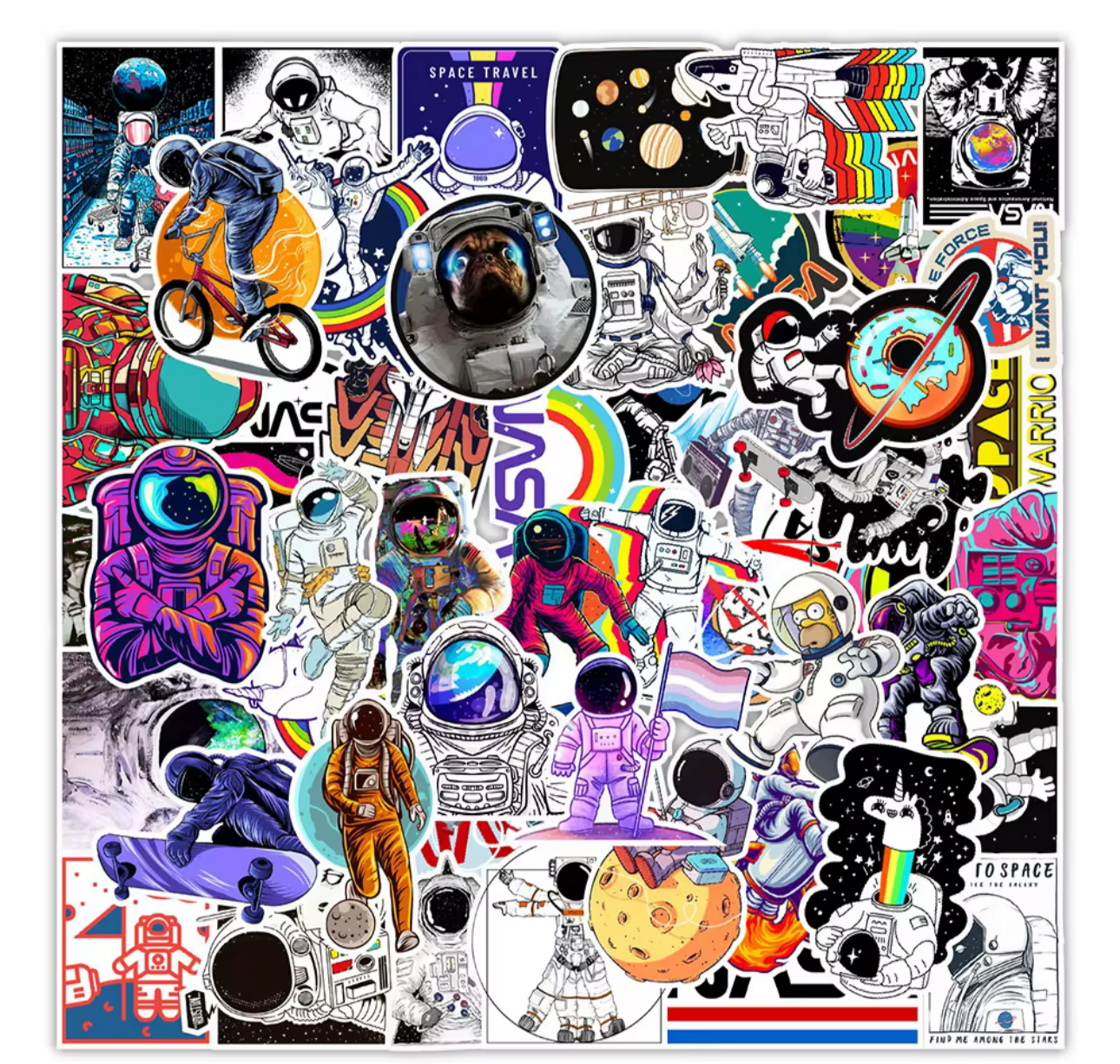 50Pcs NASA Vinyl Stickers