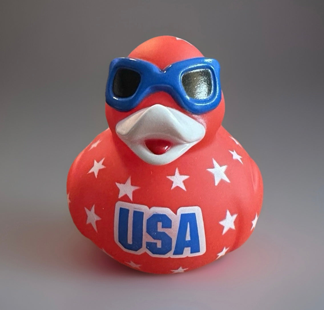 USA Red White and Blue Rubber Duck 3.5”