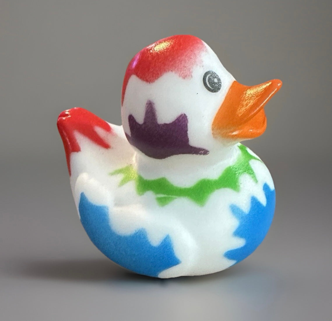 White Paint Splatter Rubber Duck 2”