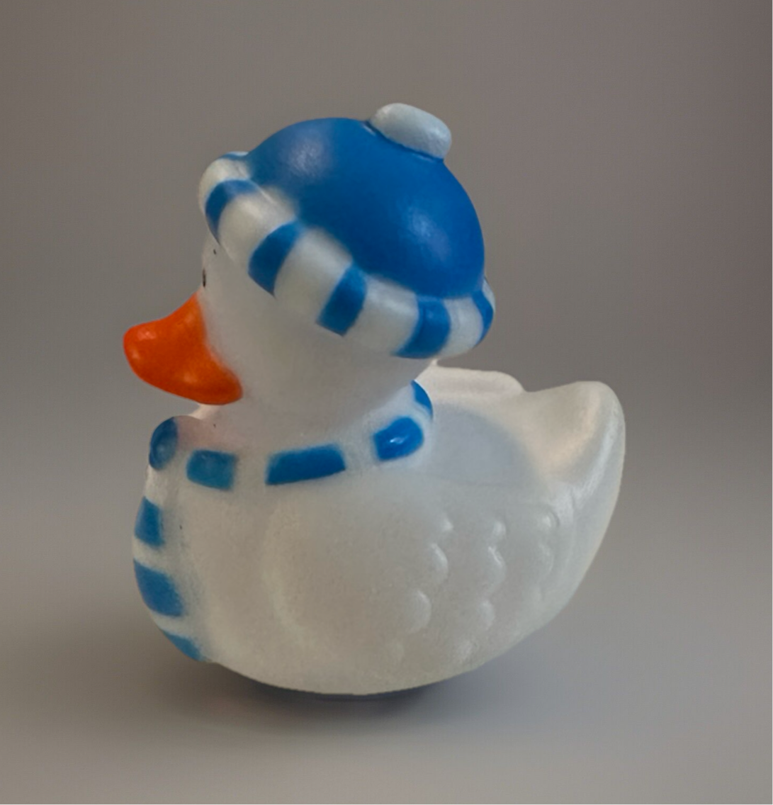Snowman Scarf Rubber Duck 2”