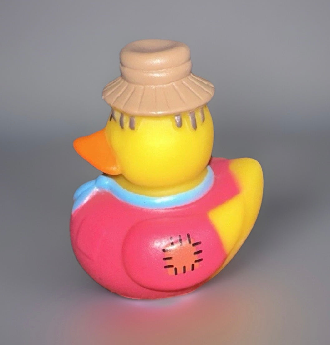 Pink Scare Crow Rubber Duck 2”