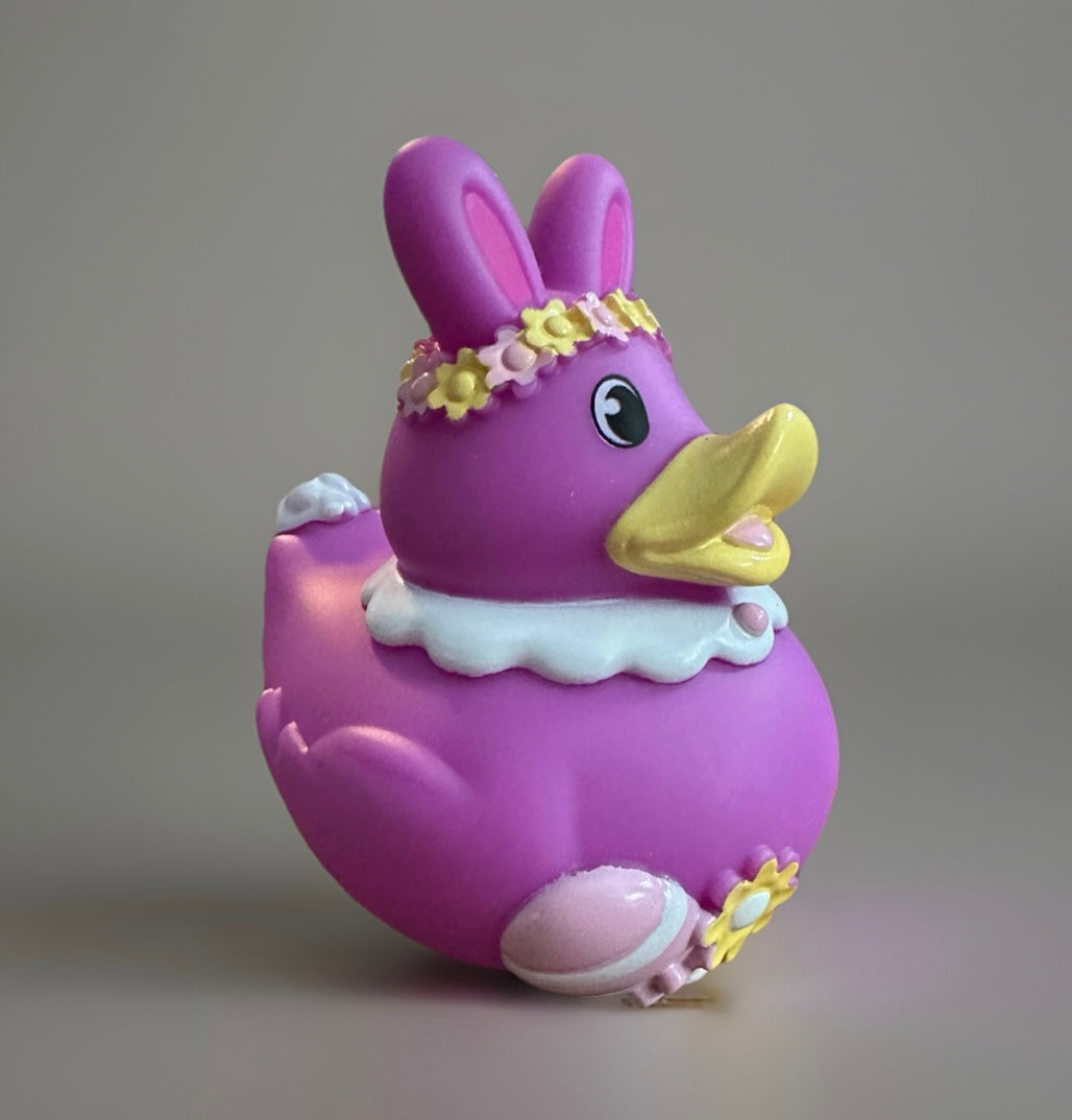 Purple Easter Bunny Rubber Duck 3.5”