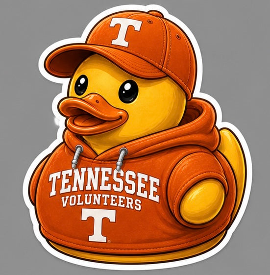 Tennessee Volunteers Rubber Duck Sticker by Reed’s Rubber Ducks