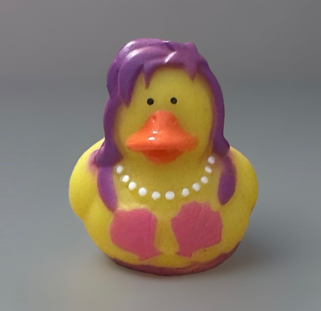 Purple Hair Mermaid Rubber Duck 2”