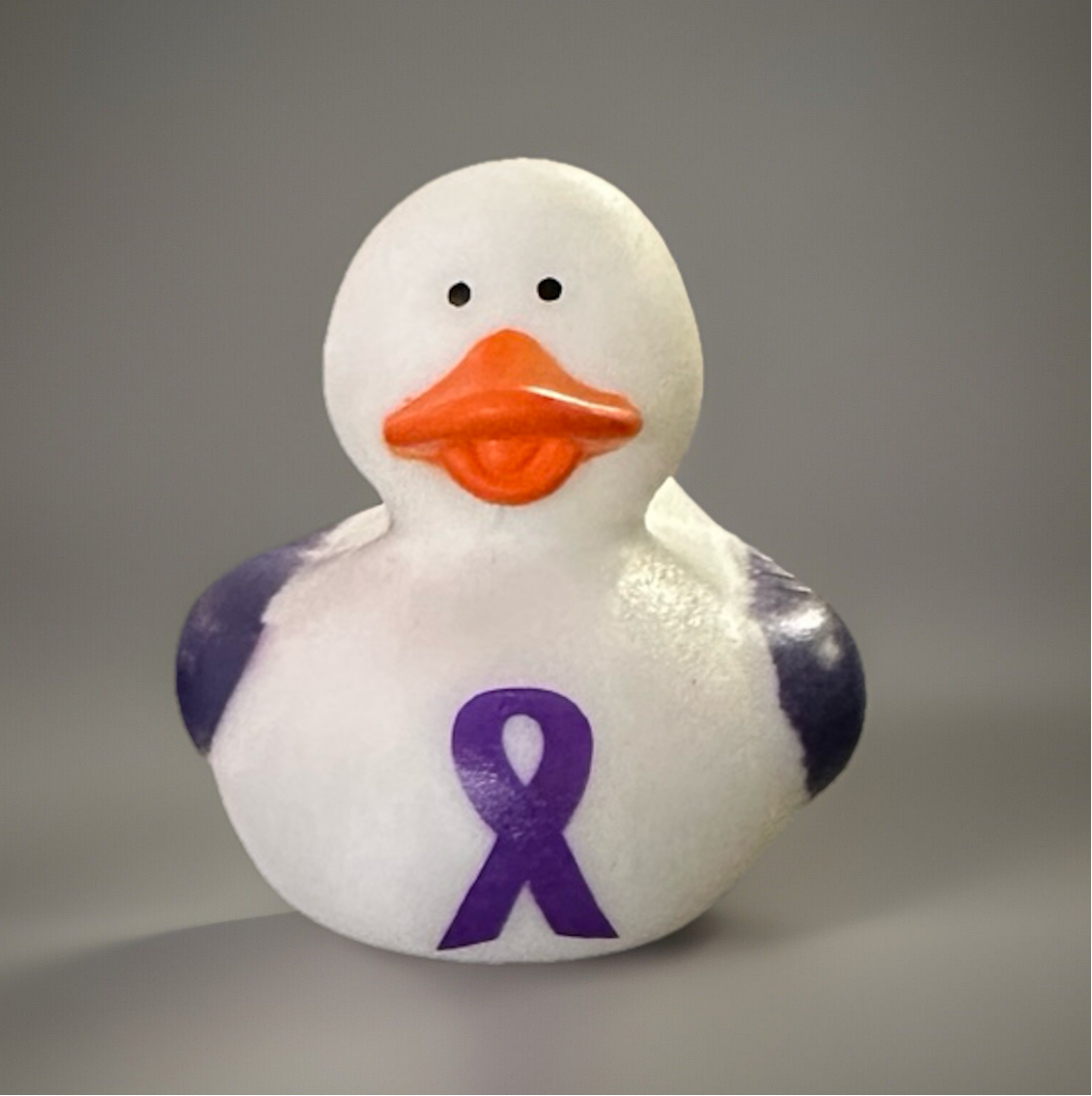 Purple Ribbon Awareness Rubber Duck