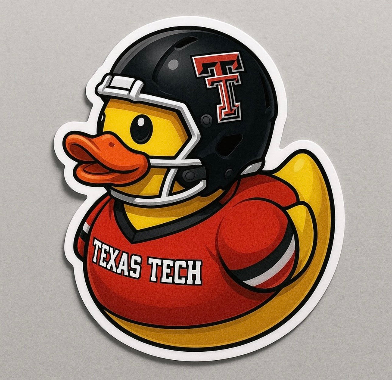 Texas Tech Rubber Duck Sticker by Reed’s Rubber Ducks