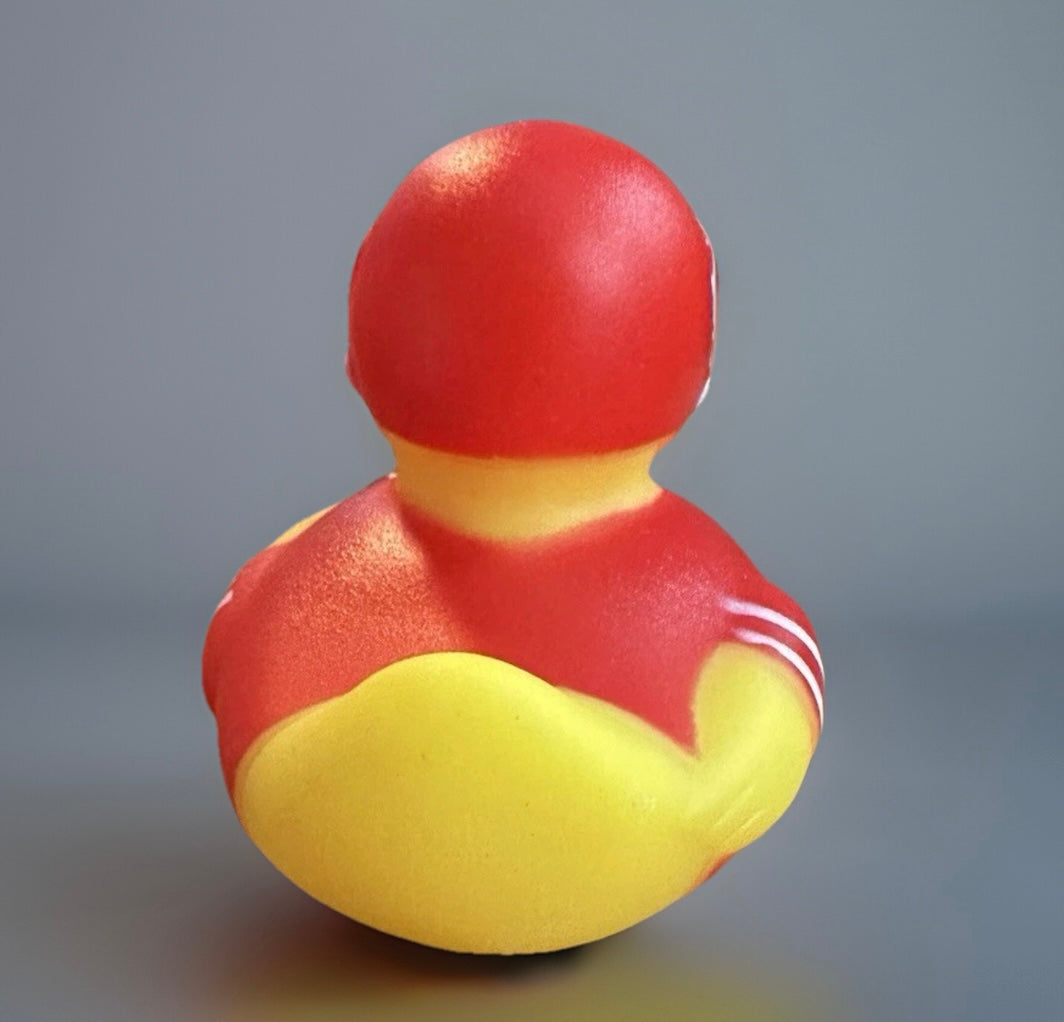 Red Football Rubber Duck 2”