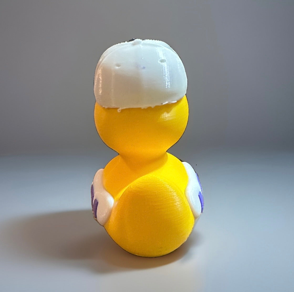 LSU 3D Printed Duck made by Reeds Rubber Ducks and Sensory Shop