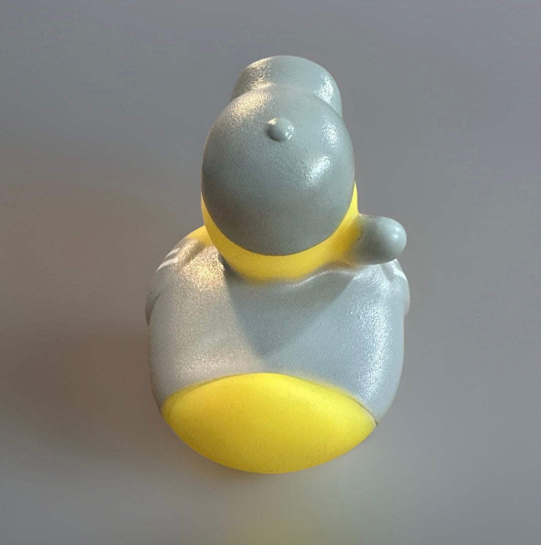 Gray Baseball Rubber Duck 2”