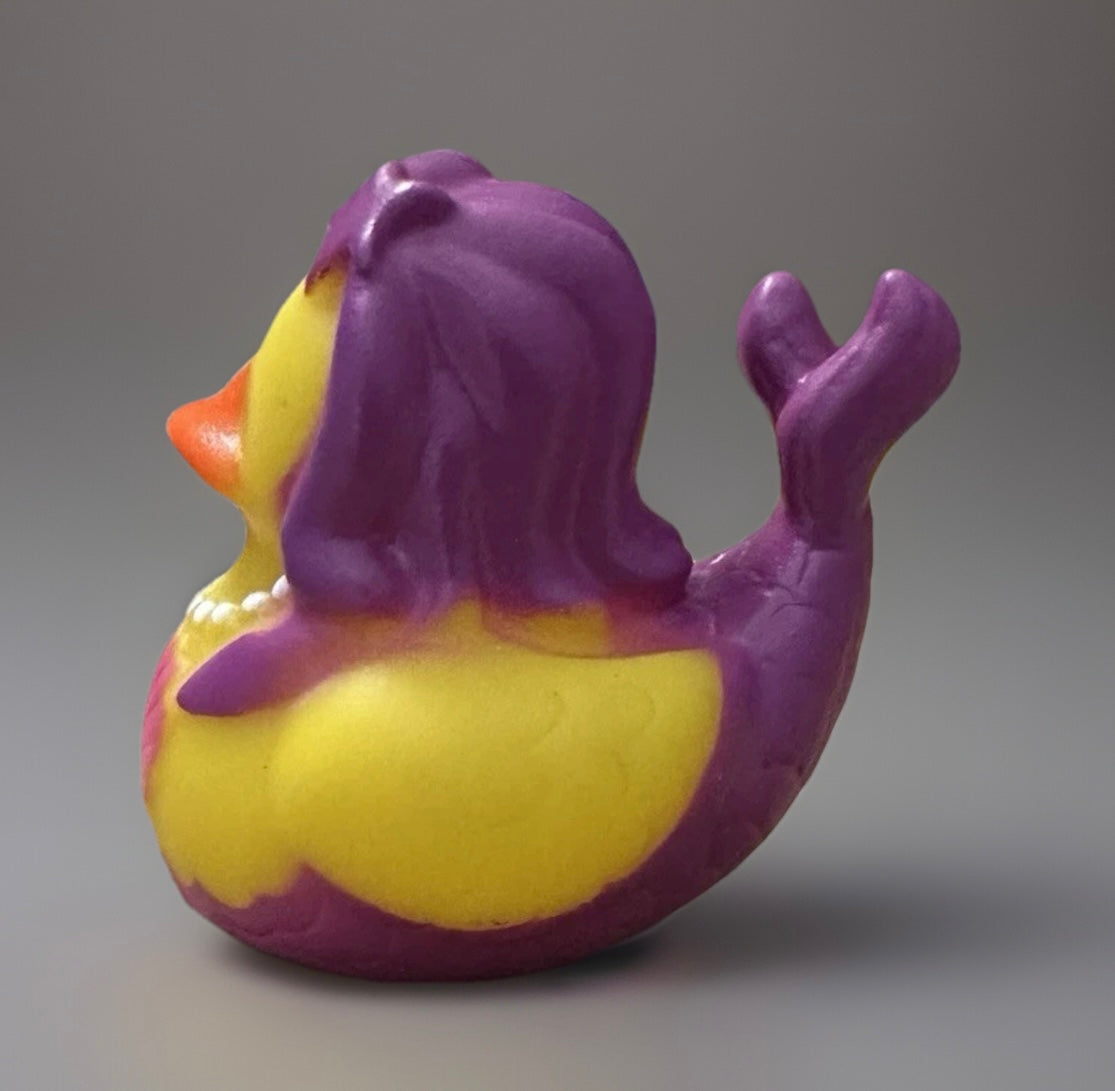 Purple Hair Mermaid Rubber Duck 2”