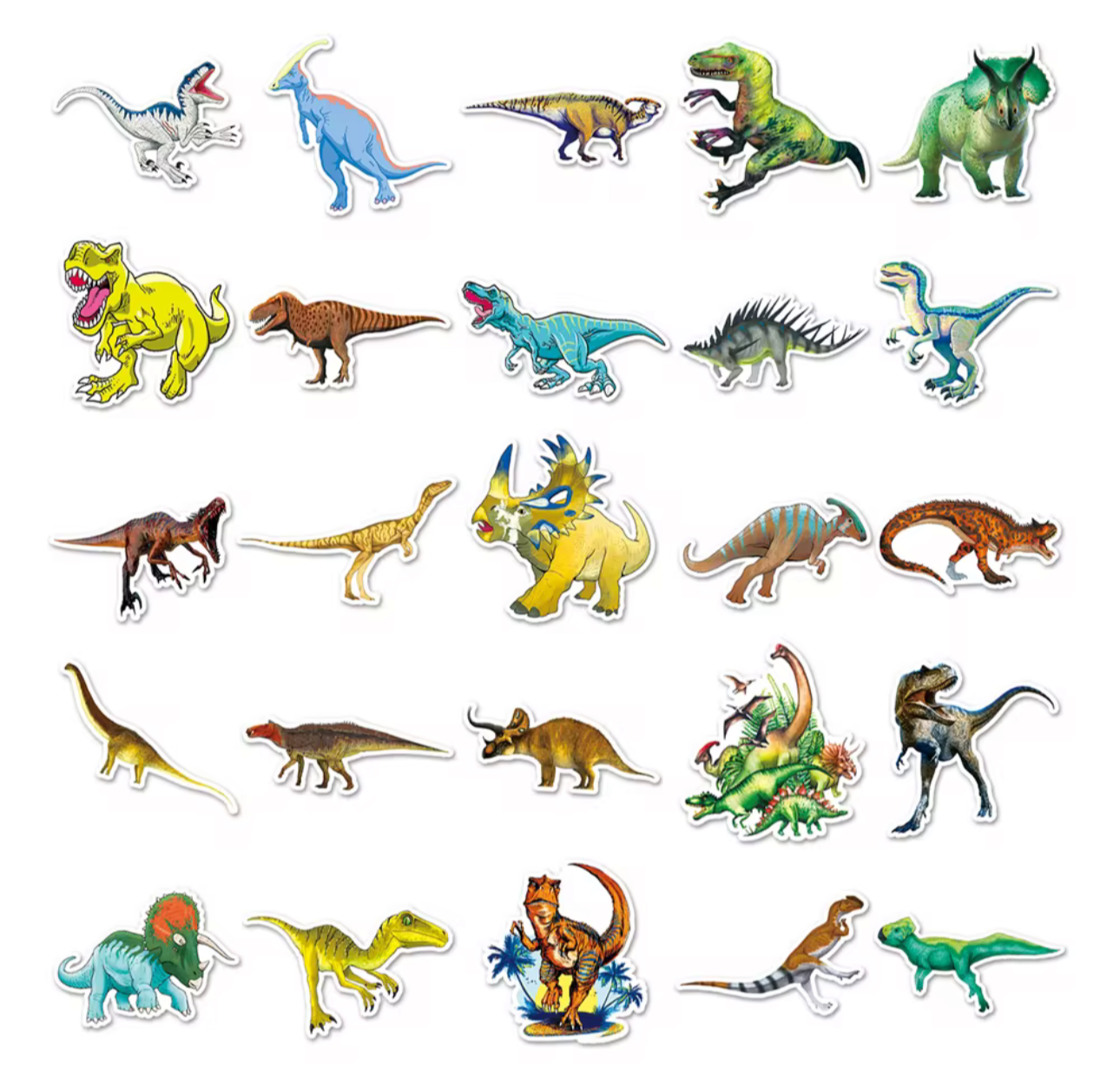 50Pcs Dinosaur Vinyl Stickers
