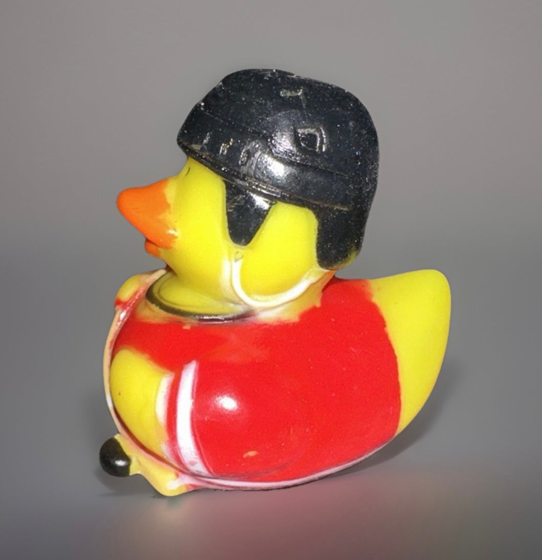 Hockey Red Uniform Rubber Duck 2”