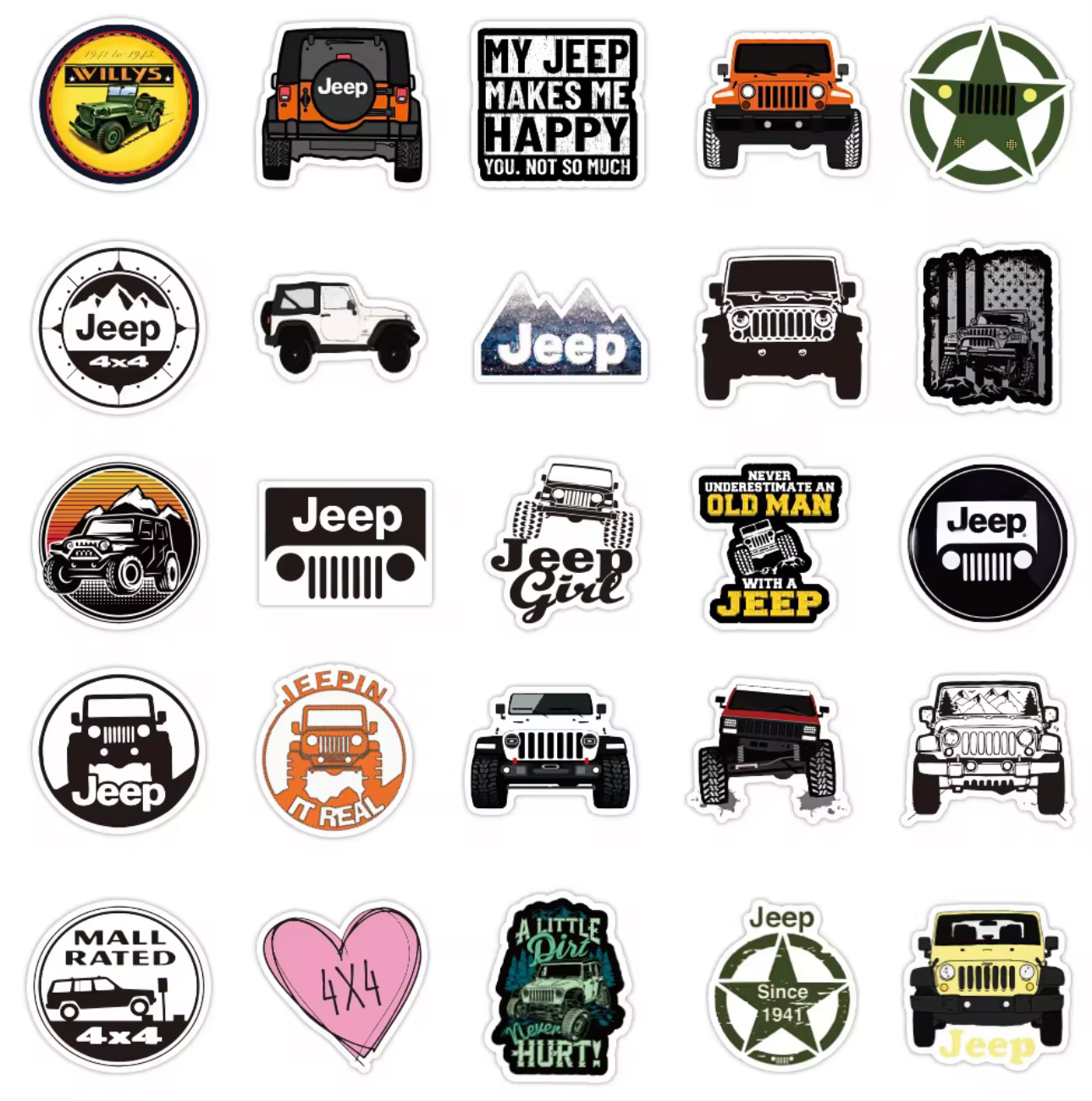 Jeep Wrangler Stickers