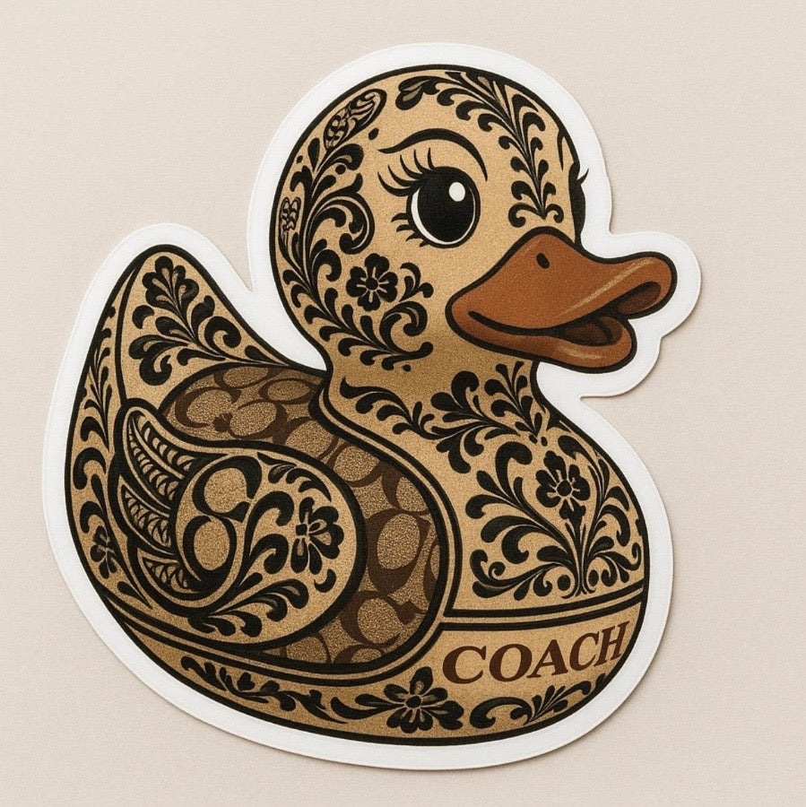 Coach Rubber Duck Sticker by Reed’s Rubber Ducks