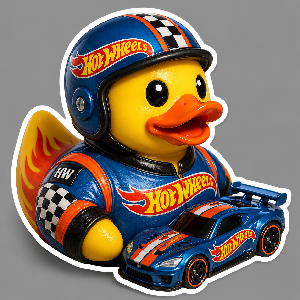 Hot Wheels Rubber Duck Sticker by Reed’s Rubber Ducks