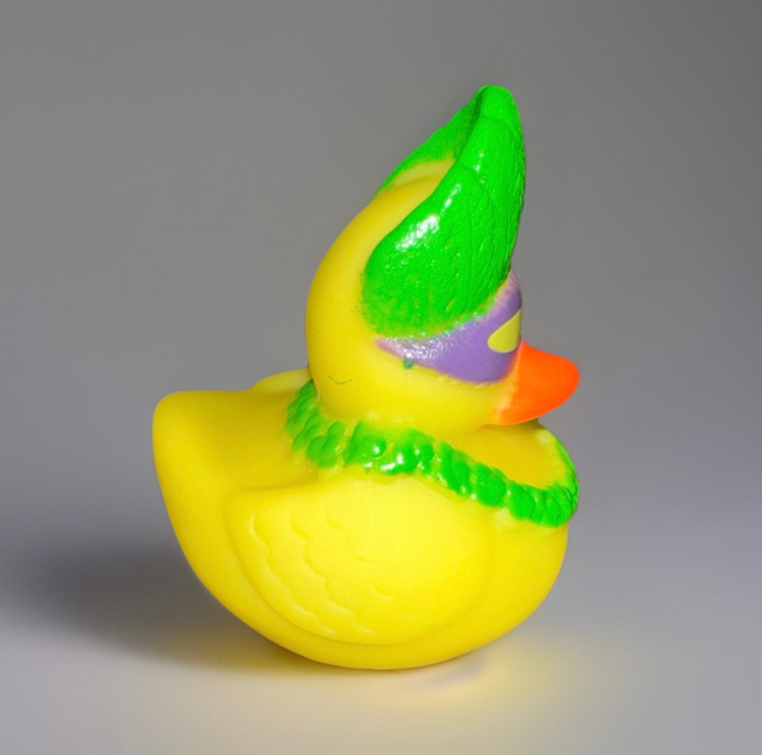 Green Mardi Gras Rubber Duck 2”
