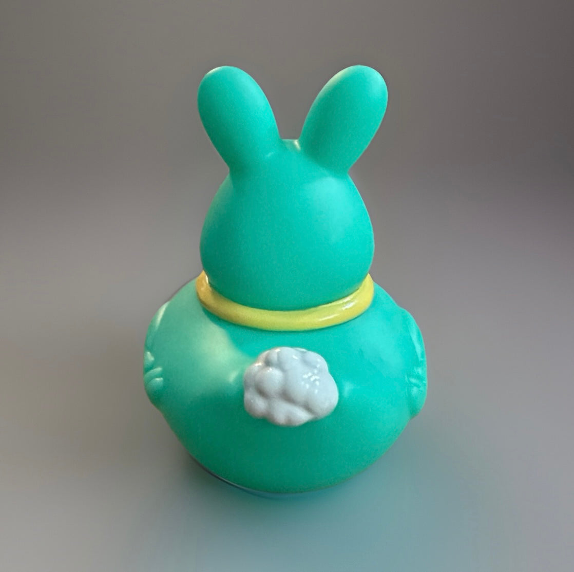 Turquoise Easter Bunny Rubber Duck 3.5”
