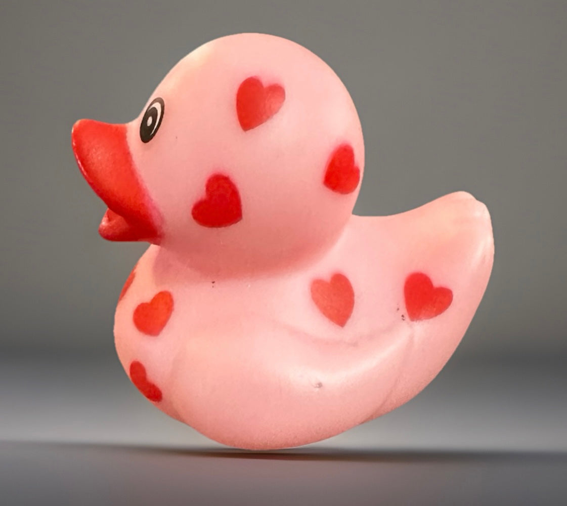 Red and Light Pink Valentine/Love Rubber Duck 2”