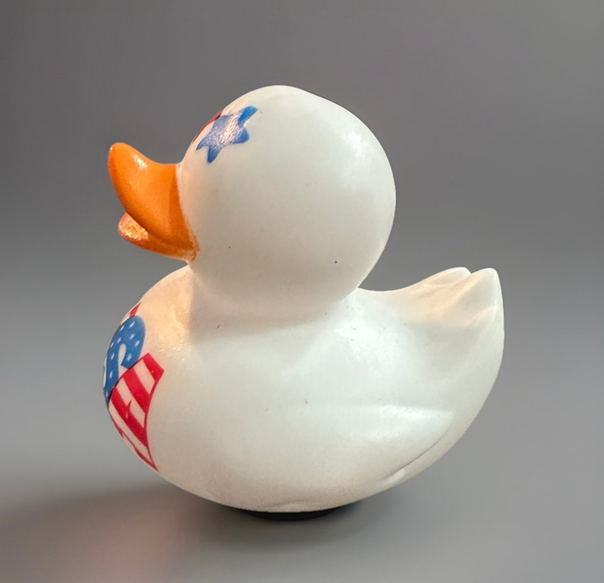 White USA Patriotic Rubber Duck 2”