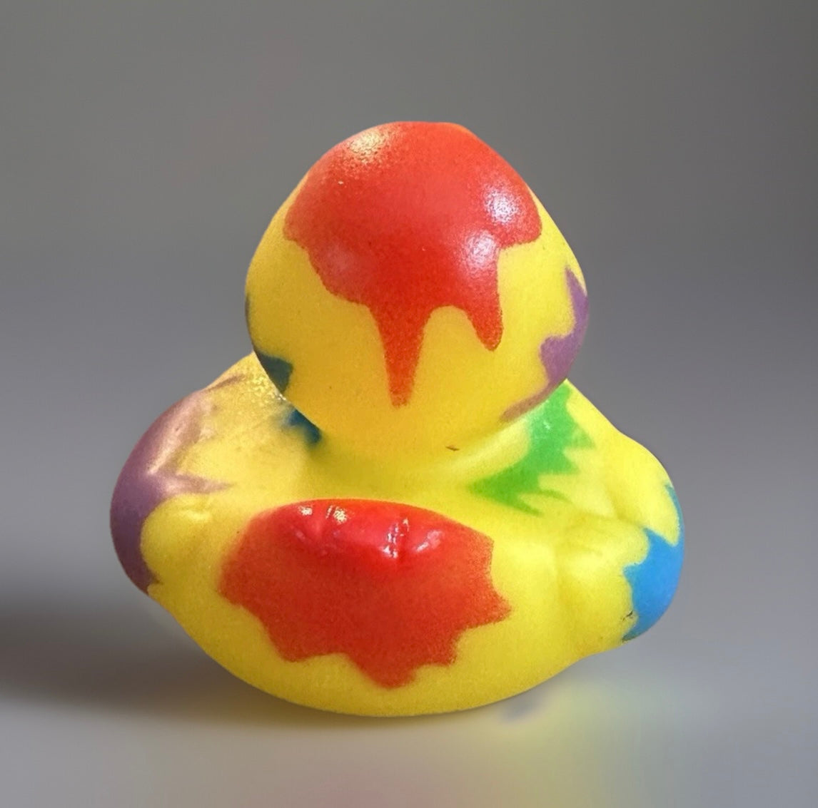 Yellow Paint Splatter Rubber Duck 2”
