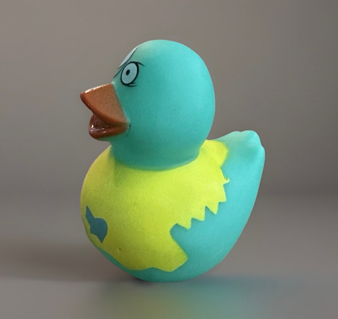 Turquoise Zombie Rubber Duck 2”