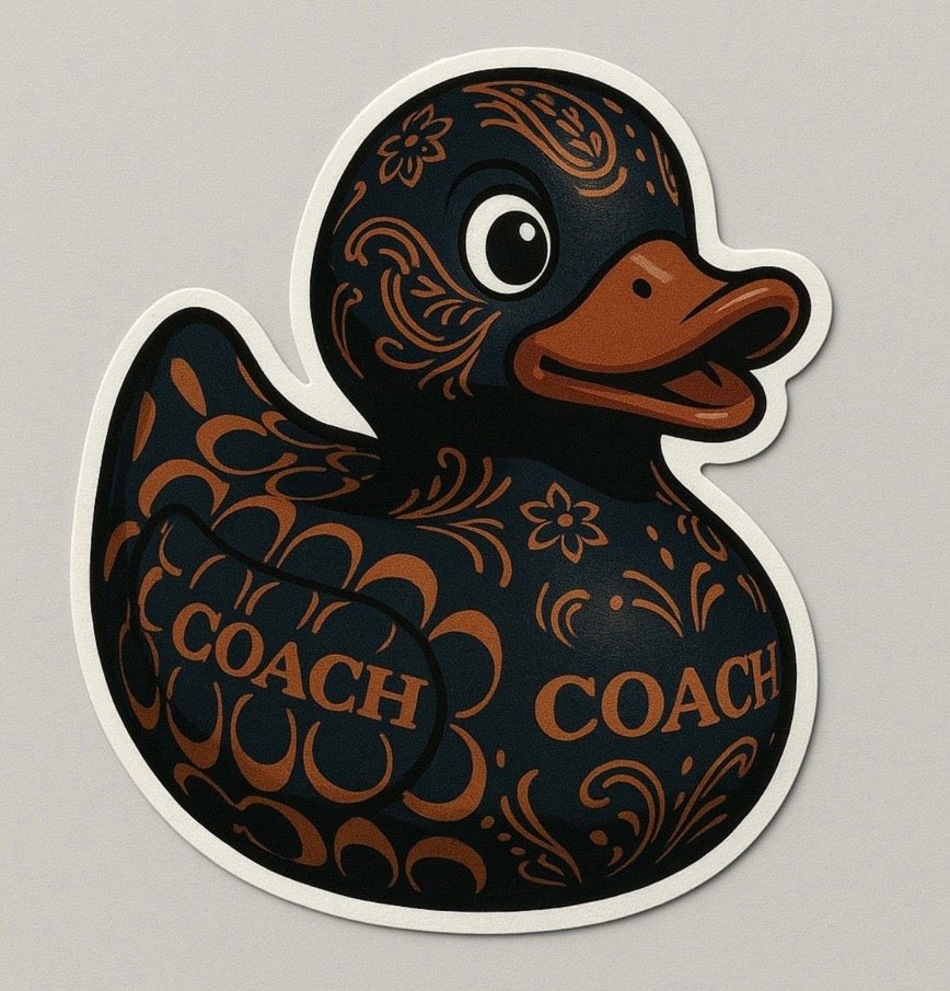 Coach Rubber Duck Sticker by Reed’s Rubber Ducks