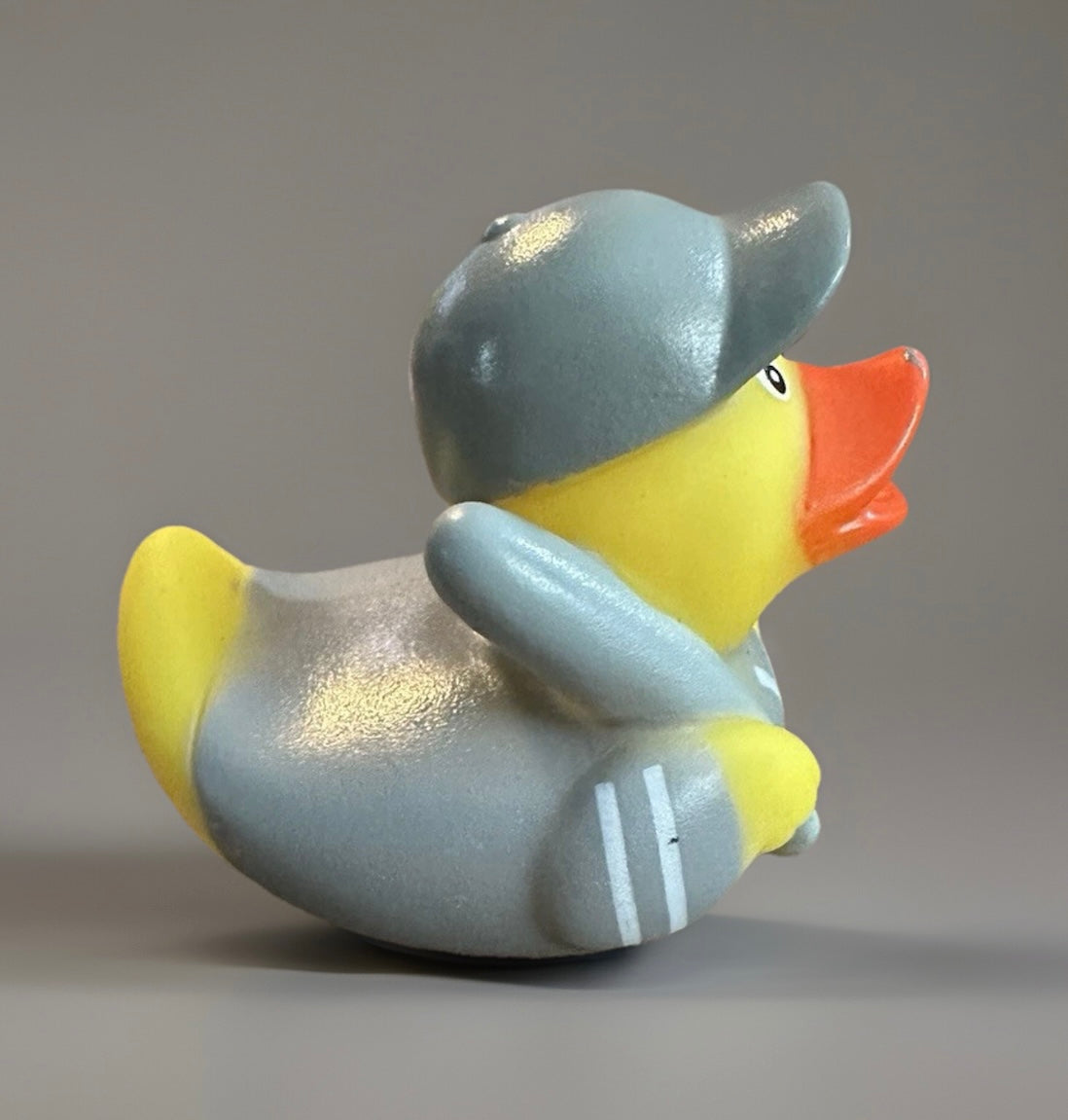 Gray Baseball Rubber Duck 2”