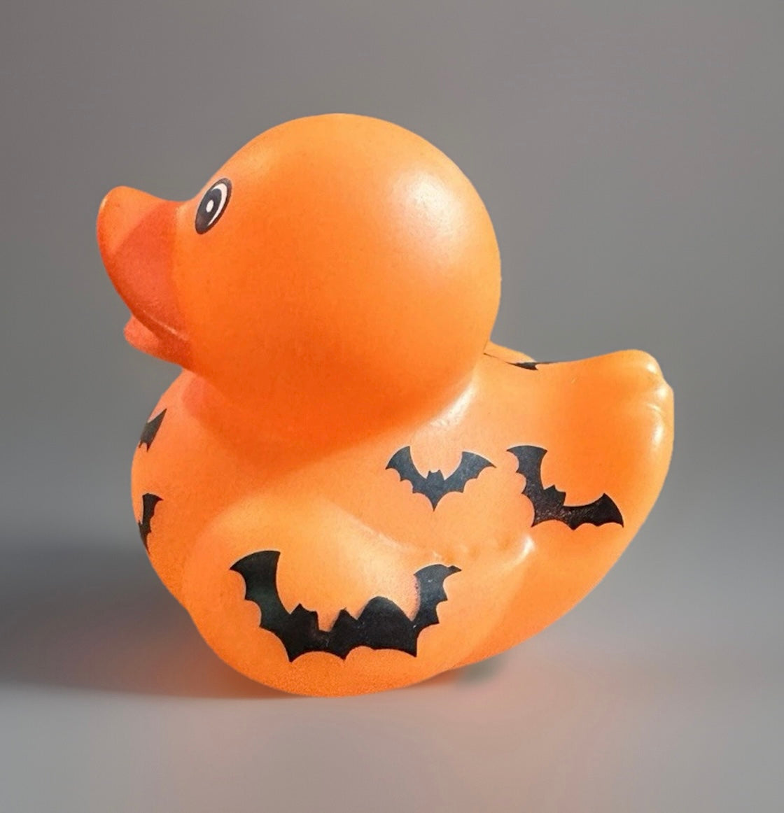 Orange Rubber Duck with Bats 2”