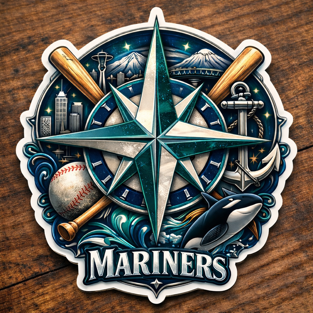 Mariners Die-Cut Vinyl Waterproof Sticker