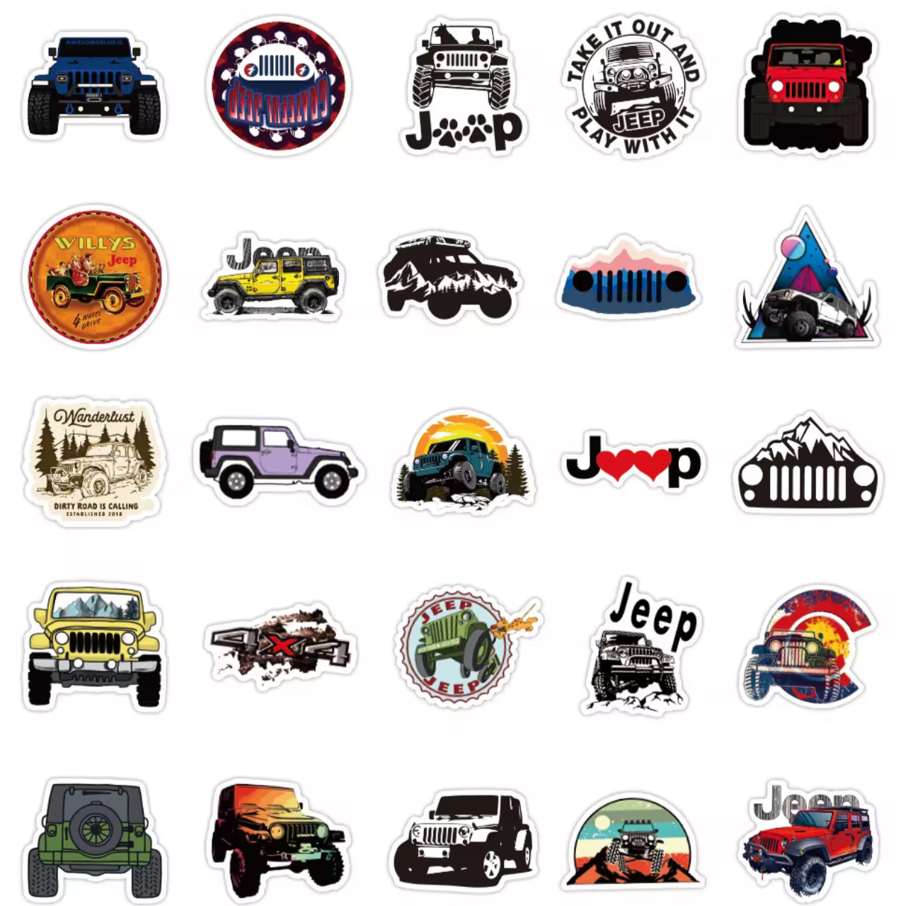 Jeep Wrangler Stickers