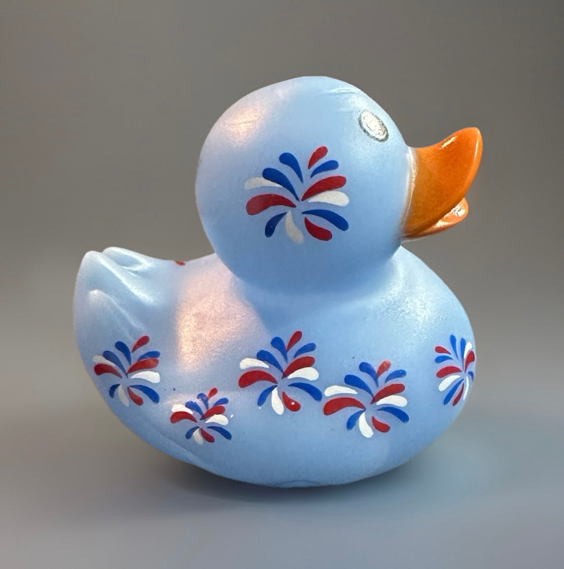 Light Blue Patriotic Rubber Duck 2”