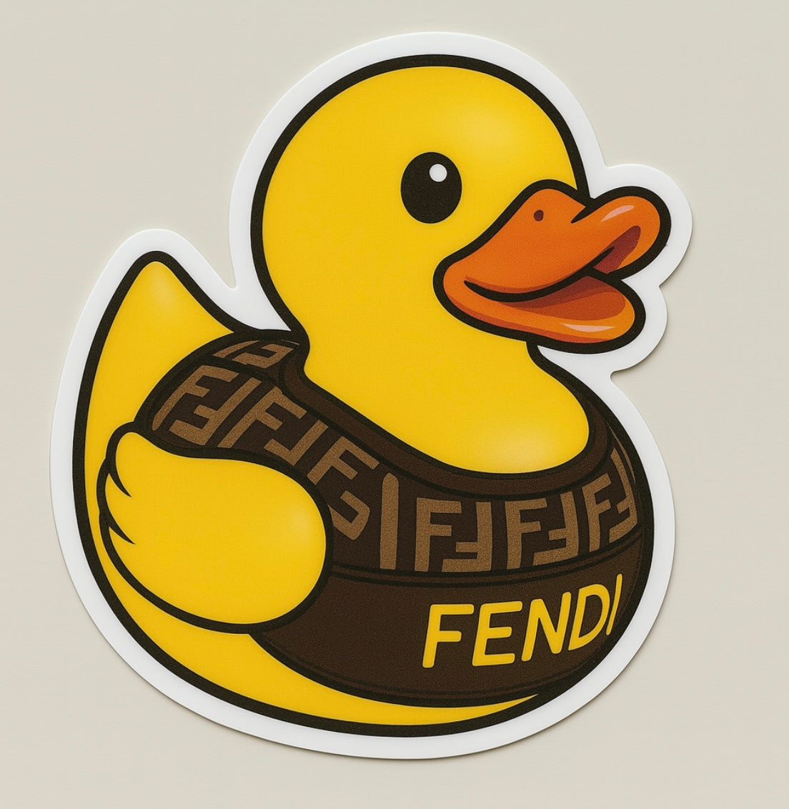 Fendi Rubber Duck Sticker by Reed’s Rubber Ducks