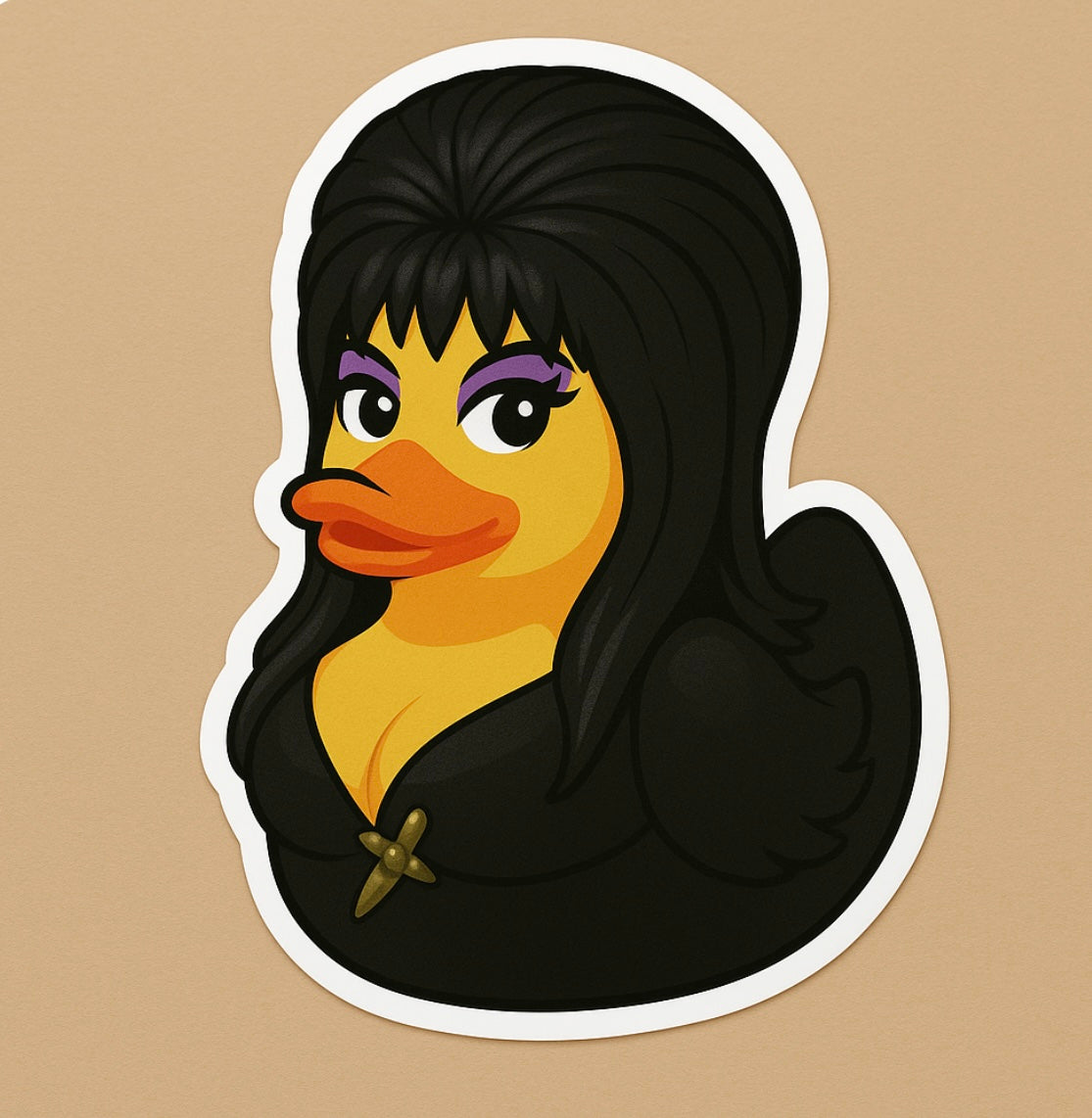 Elvira Rubber Duck Sticker by Reed’s Rubber Ducks