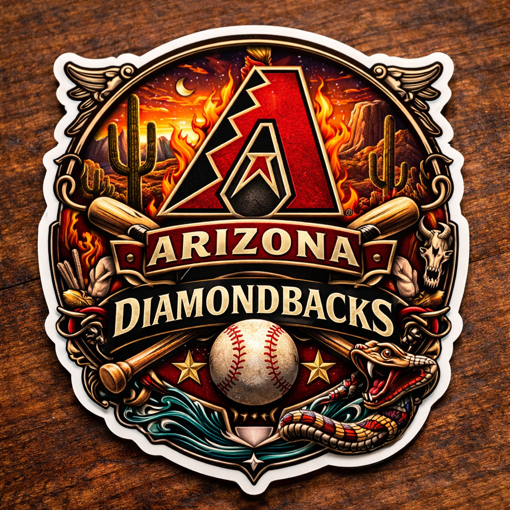 Arizona DiamondbacksDie-Cut Vinyl Waterproof Sticker