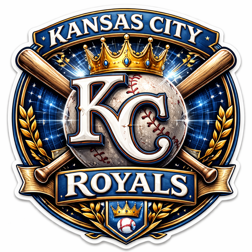 Kansas City Royals Die-Cut Vinyl Waterproof Sticker