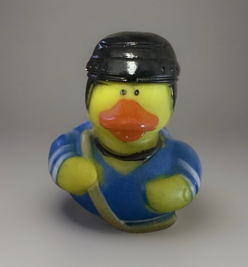 Hockey Blue Uniform Rubber Duck 2”
