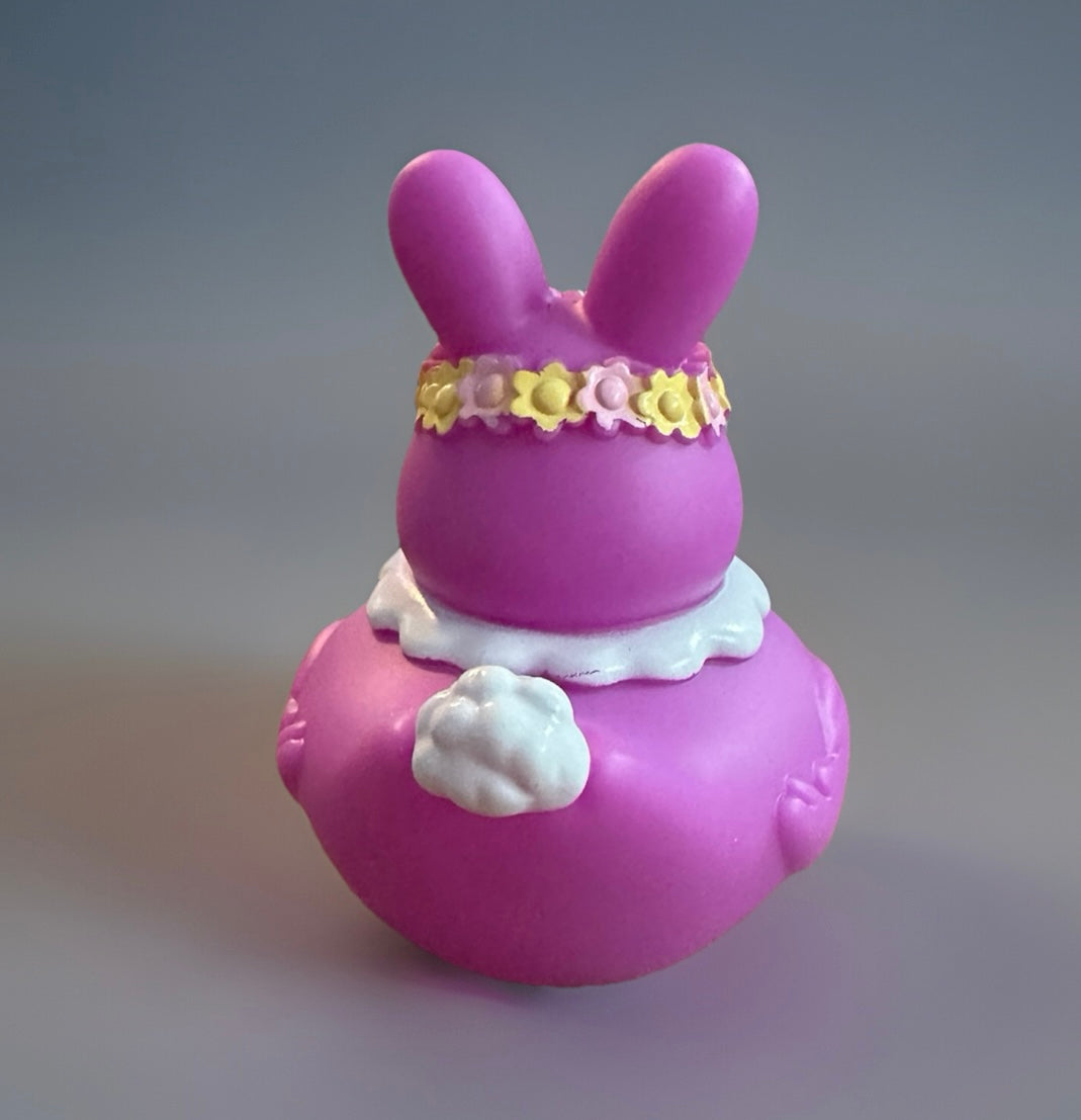 Purple Easter Bunny Rubber Duck 3.5”
