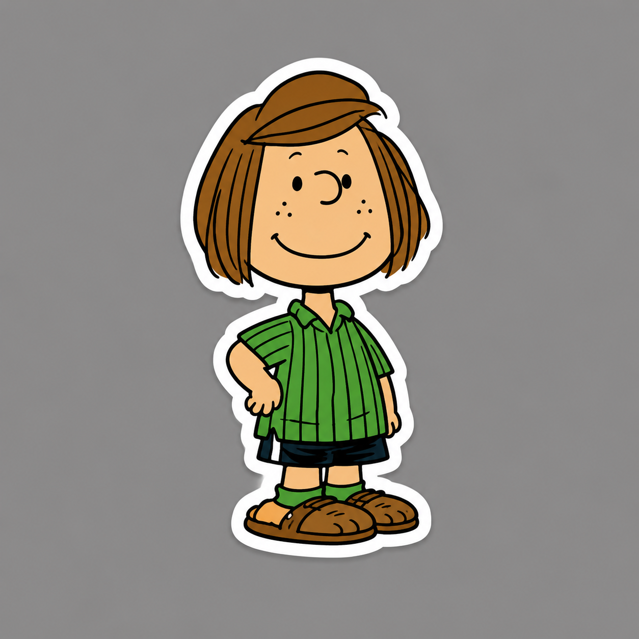 Peppermint Patty Die-cut Waterproof Vinyl Sticker by Reed’s Rubber Ducks