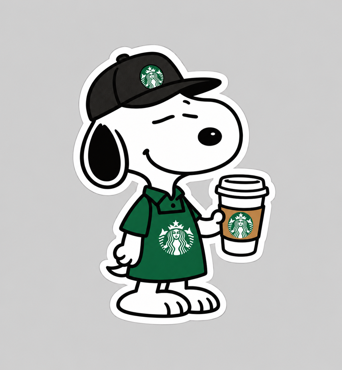 Starbucks Peanuts Snoopy Joe Kind Die-cut Waterproof Vinyl Sticker