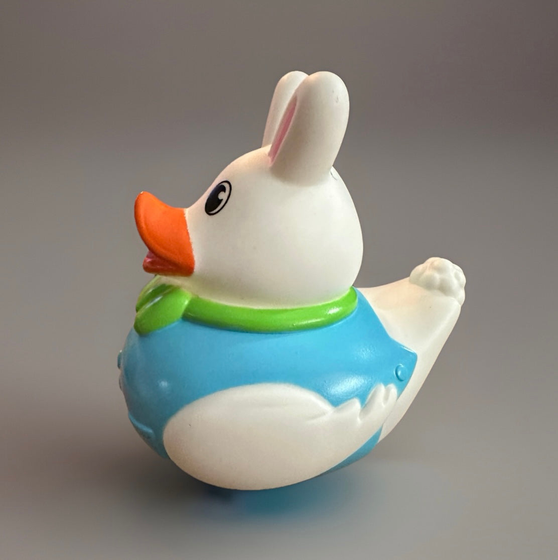 White Easter Bunny with Bow Tie Rubber Duck 3.5”