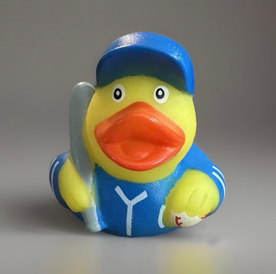 Blue Baseball Rubber Duck 2”