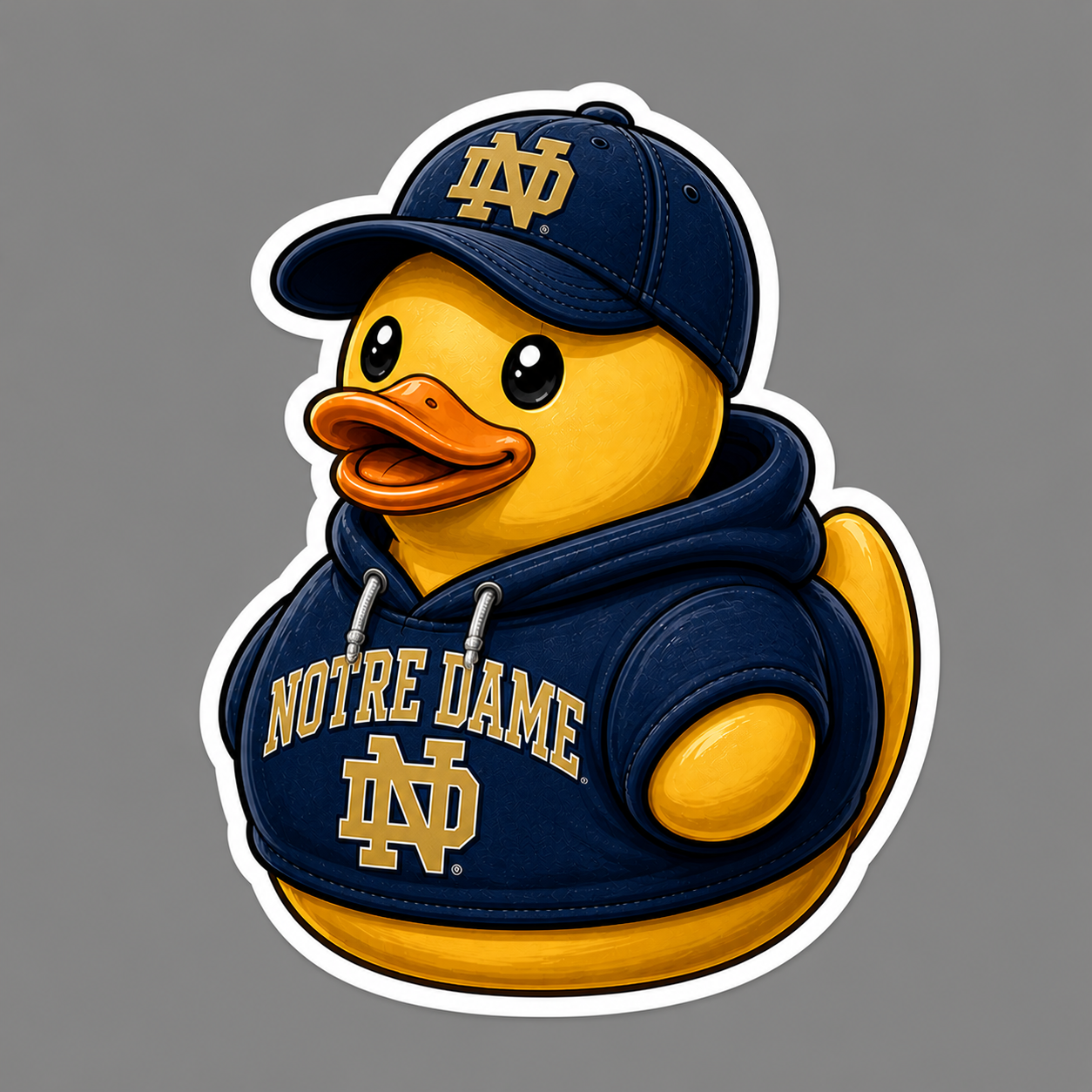 Notre Dame Rubber Duck Sticker by Reed’s Rubber Ducks